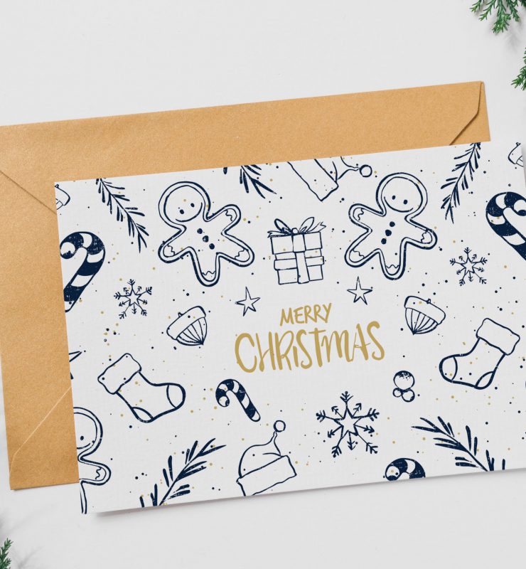 MockUp einer Weihnachtskarte
