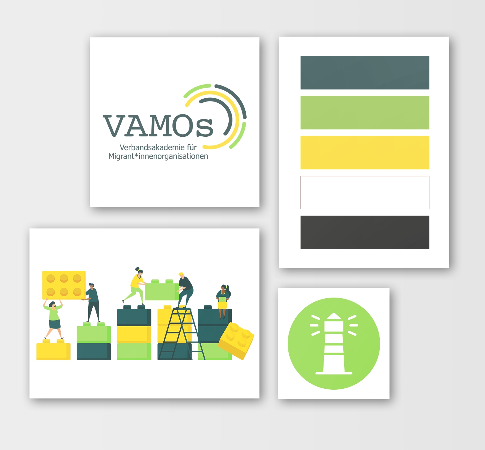 MockUp VAMOs Corporate Design Elemente