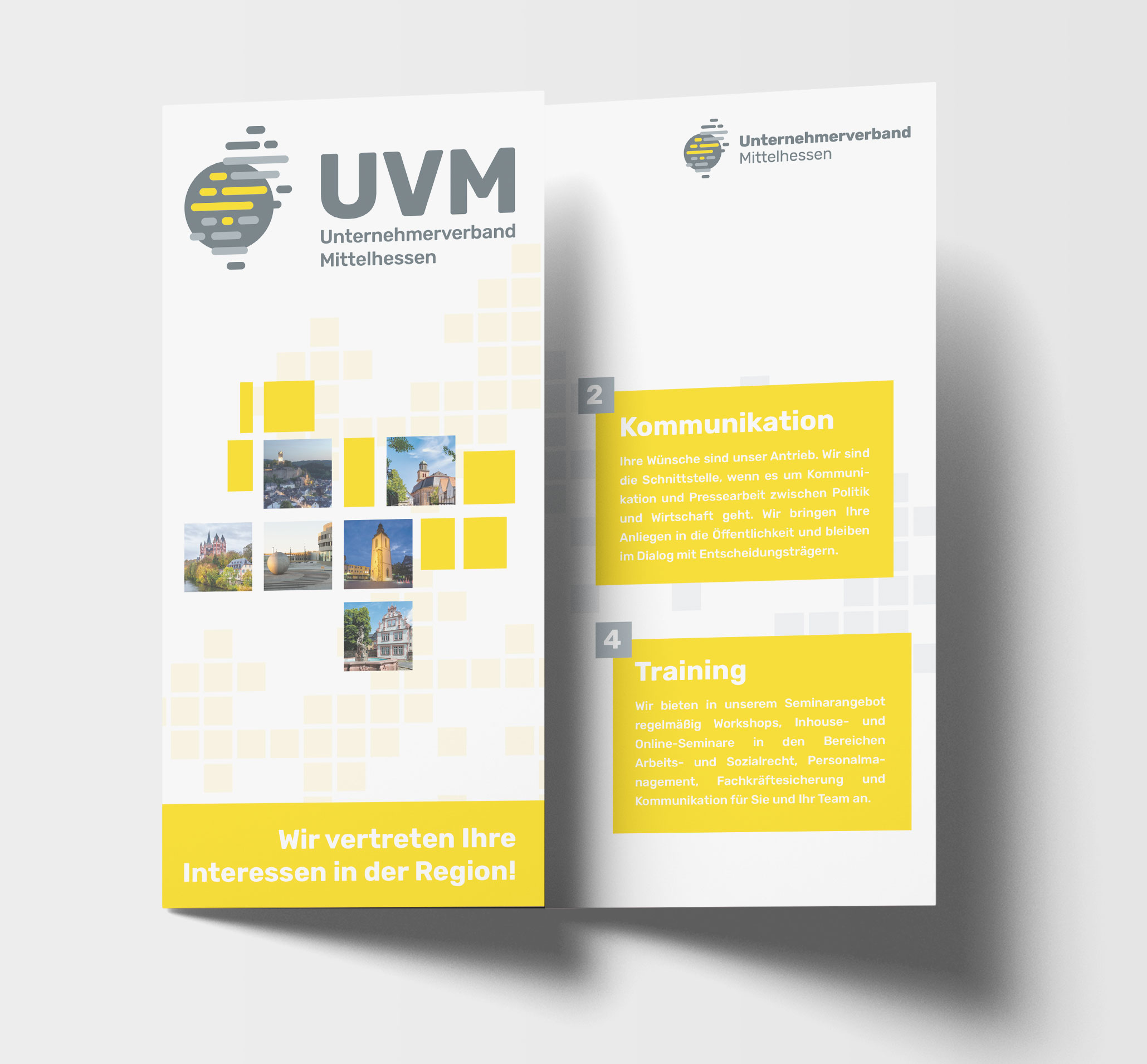 UVM Mockup des Flyers