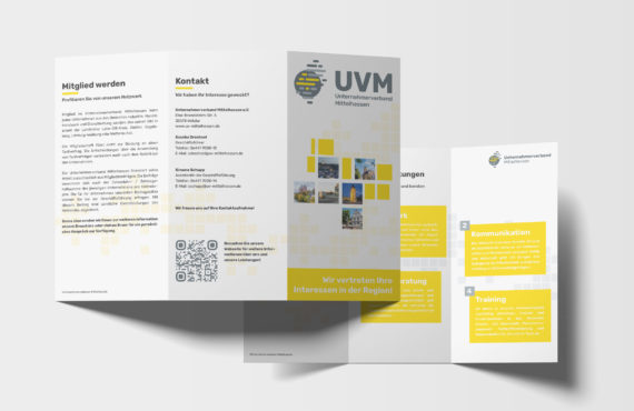 UVM Mockup des Flyers