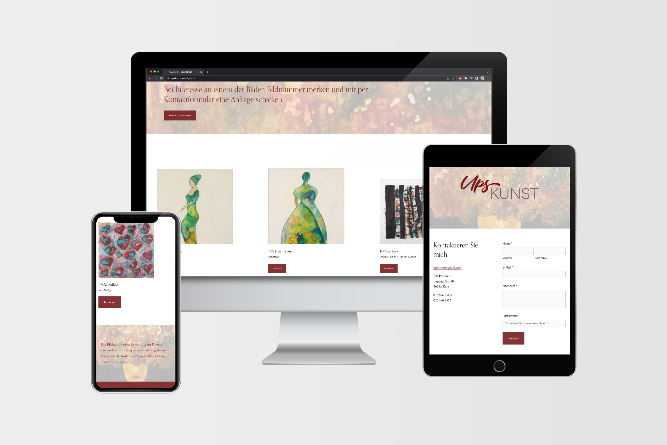 UpsKunst Mockup Desktop, Tablet, Mobile